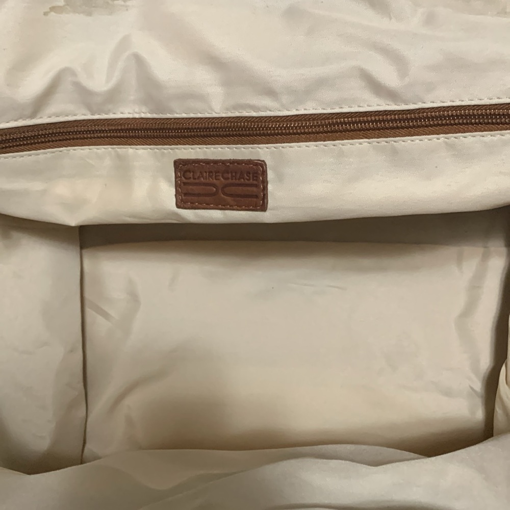 Claire Chase Laramie Leather Saddle Duffel Minimalist Quite Contemporary Travel - Picture 13 of 16
